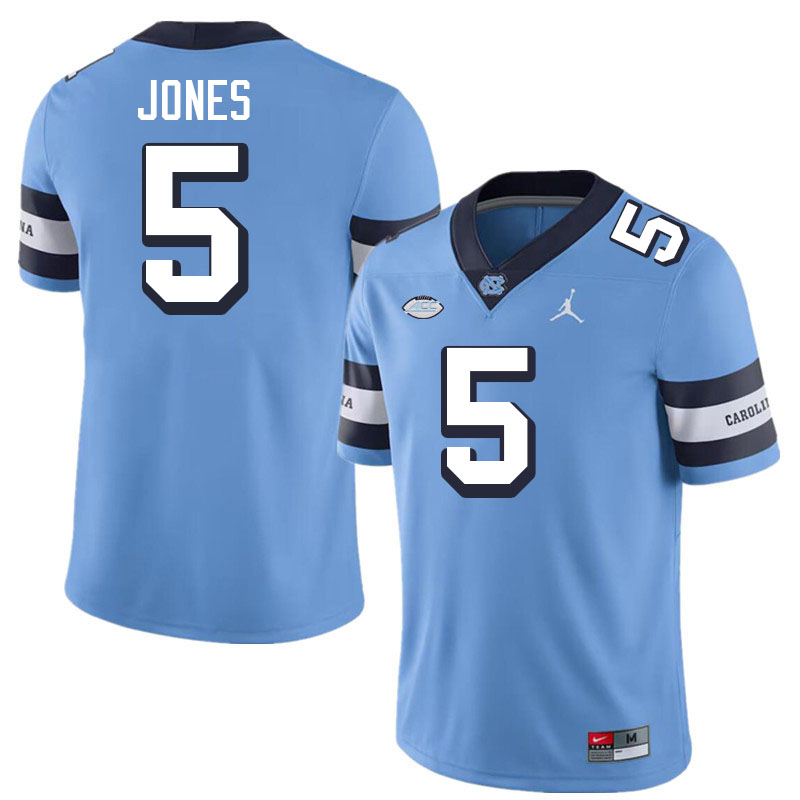 Men #5 J.J. Jones North Carolina Tar Heels College Football Jerseys Stitched-Throwback